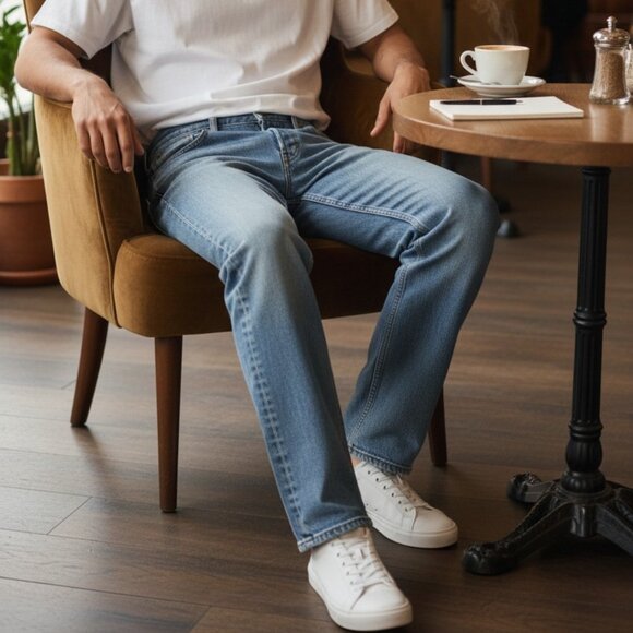 Levi's Other - Levis Jeans Mens 38x29 Blue 505 Regular Straight Stretch Denim